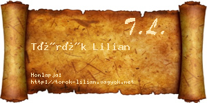 Török Lilian névjegykártya