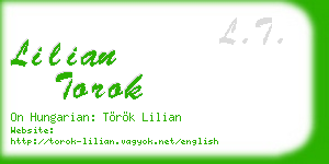 lilian torok business card