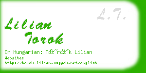 lilian torok business card